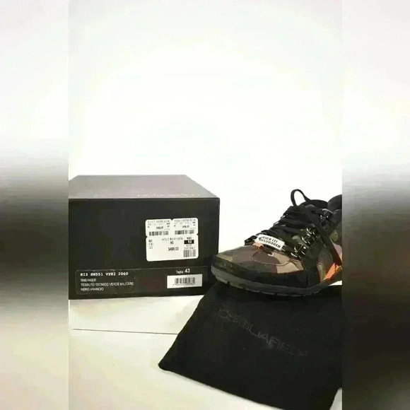 DSQUARED2 Olive Green Black Nylon Camouflage Tech Sneaker 10US Italy - Picture 6 of 9